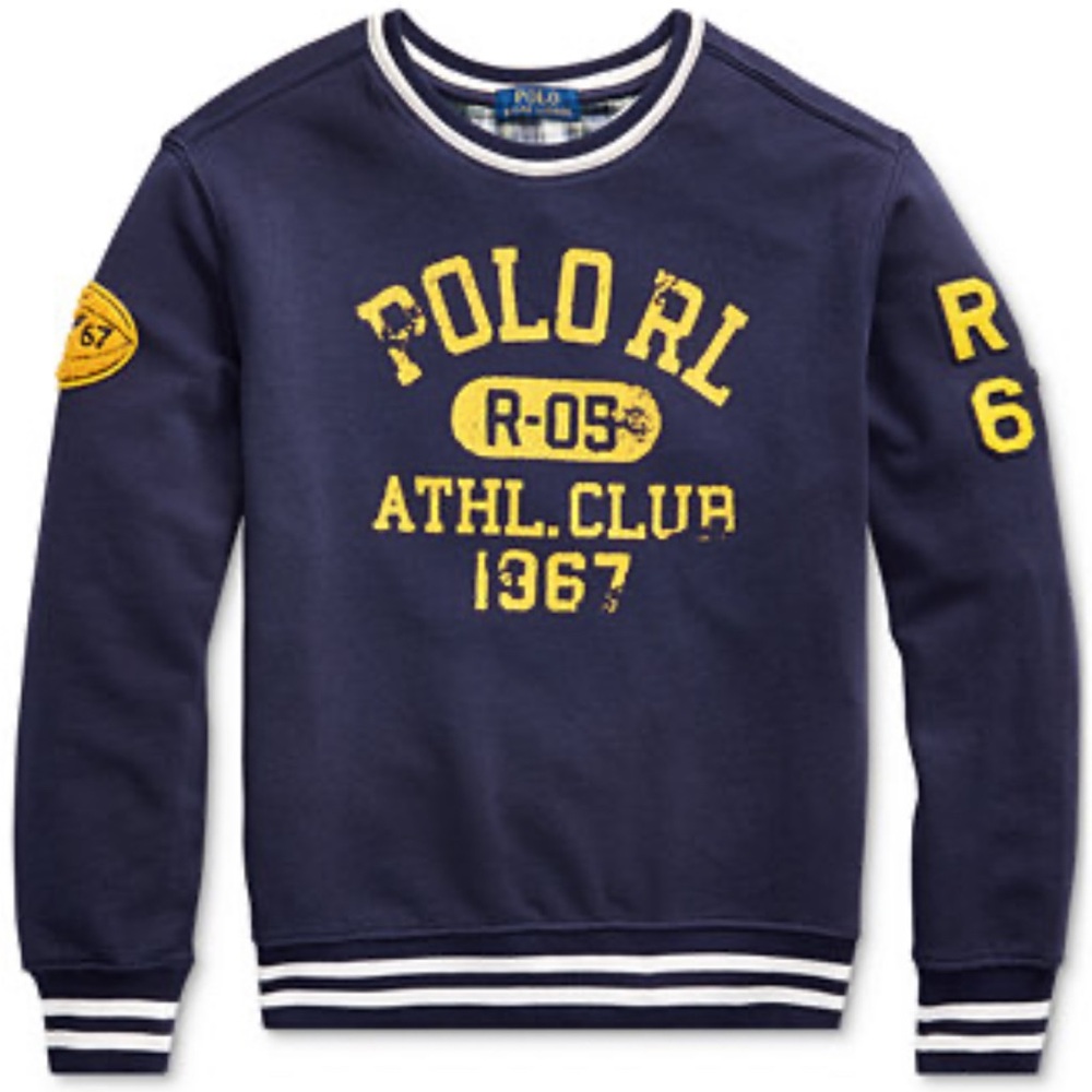 Polo Ralph Lauren Big Boys Athletic Club Knit Sweatshirt. Size L-(14-16)